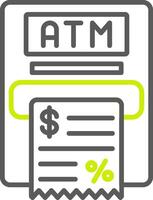 Atm Machine Line Two Color Icon vector