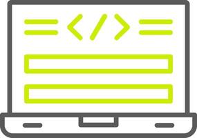 Html Code Line Two Color Icon vector