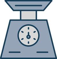 Weigh Scale Line Filled Grey Icon vector