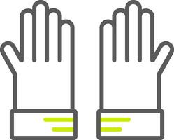 Glove Line Two Color Icon vector