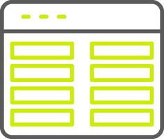 web programación línea dos color icono vector