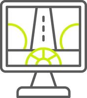 Driving Control Line Two Color Icon vector