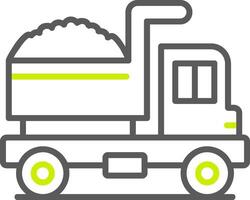 Dump Truck Line Two Color Icon vector