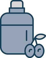 Olive Oil Line Filled Grey Icon vector