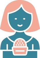 Journalist Glyph Two Color Icon vector