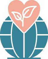Eco Friendly Glyph Two Color Icon vector