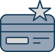 Loyalty Card Line Filled Grey Icon vector