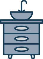 Sink Line Filled Grey Icon vector