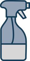 Cleaning Liquid Line Filled Grey Icon vector