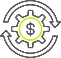 Money Management Line Two Color Icon vector