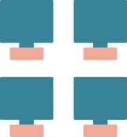 Monitors Glyph Two Color Icon vector