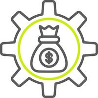 Asset Management Line Two Color Icon vector