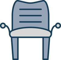 Armchair Line Filled Grey Icon vector