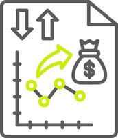 Money Strategy Line Two Color Icon vector