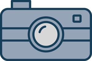 Camera Line Filled Grey Icon vector