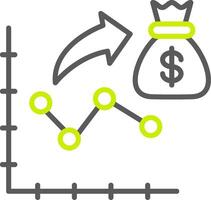 Average Selling Price Line Two Color Icon vector