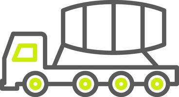 Cement Truck Line Two Color Icon vector