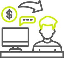 Accountant Line Two Color Icon vector
