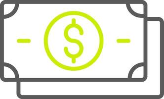Dollar Line Two Color Icon vector