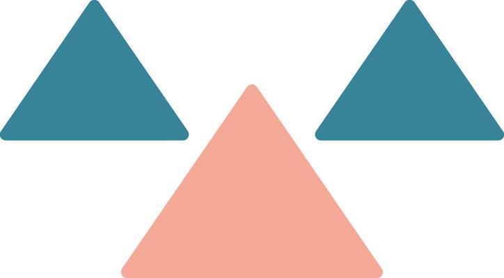 Triangles Glyph Two Color Icon