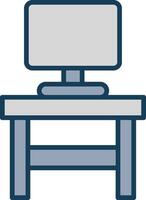 Stand Line Filled Grey Icon vector