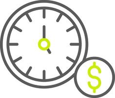 Time Is Money Line Two Color Icon vector