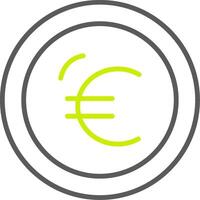 Euro Line Two Color Icon vector