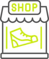 Shoe Shop Line Two Color Icon vector