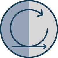 Agile Line Filled Grey Icon vector