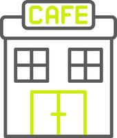 Cafe Line Two Color Icon vector