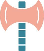 Axe Glyph Two Color Icon vector