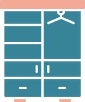 Wardrobe Glyph Two Color Icon vector