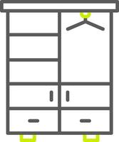 Wardrobe Line Two Color Icon vector