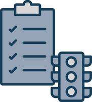 Project Status Line Filled Grey Icon vector