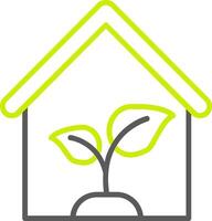 Greenhouse Line Two Color Icon vector