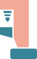 Drilling Machine Glyph Two Color Icon vector
