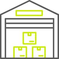 Warehouse Line Two Color Icon vector