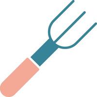 Fork Glyph Two Color Icon vector