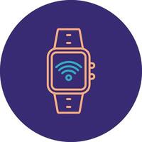 Wi-fi Line Two Color Circle Icon vector