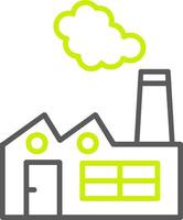 Factory Line Two Color Icon vector
