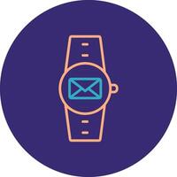Message Line Two Color Circle Icon vector