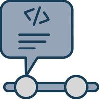 Programming Line Filled Grey Icon vector