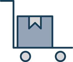 Supplier Line Filled Grey Icon vector