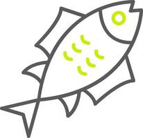 Tuna Line Two Color Icon vector