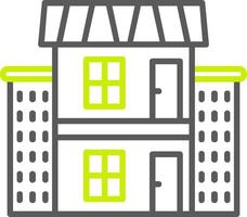 Mansion Line Two Color Icon vector