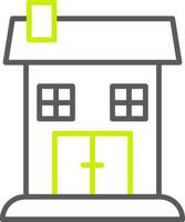 Bungalow Line Two Color Icon vector