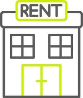 Renting Line Two Color Icon vector