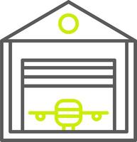 Hangar Line Two Color Icon vector