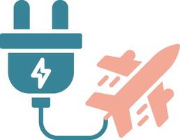 Electric Transport Glyph Two Color Icon vector