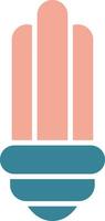 Bulb Glyph Two Color Icon vector